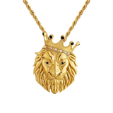 Big Daddy Diamond Crown Lion Pendant