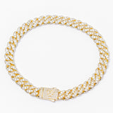 Big Daddy 8MM Iced Out Gold Cuban Link Bracelet