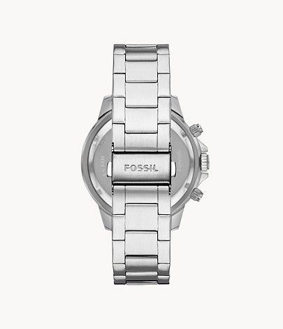 Fossil Bannon Silver Multifunction Stainless Steel Men's Watch BQ2490