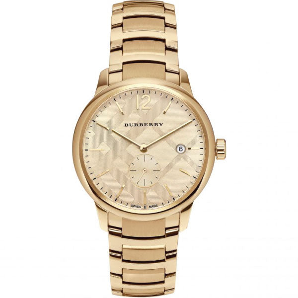 Burberry Men’s Swiss made Stainless Steel Gold Dial Men's Watch  BU10006 - The Watches Men & CO