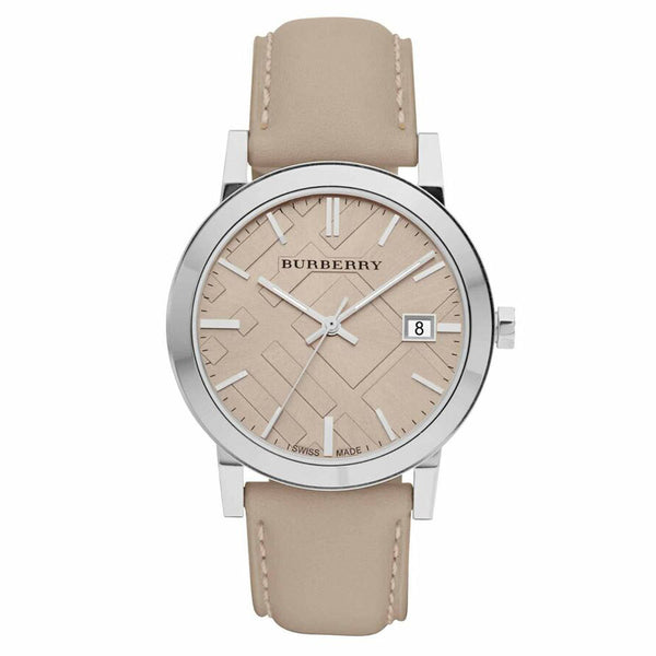 Burberry Men's Large Check Tan Leather Strap Men's Watch  BU9010 - The Watches Men & CO