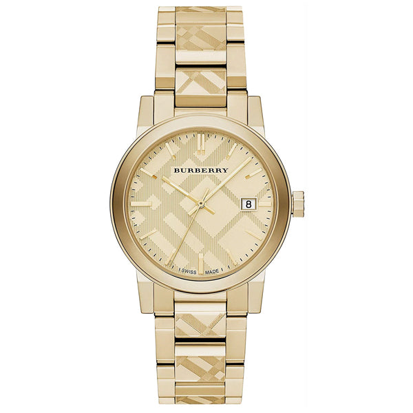 Burberry Men’s Swiss Made Stainless Steel Gold Dial Men's Watch  BU9038 - The Watches Men & CO