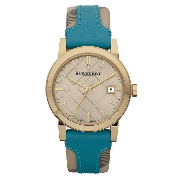 Burberry Ladies Blue Leather Strap Women's Watch  BU9112 - The Watches Men & CO