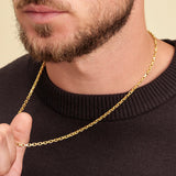 Big Daddy 3mm Stainless Steel Mariner Cable Gold Chain