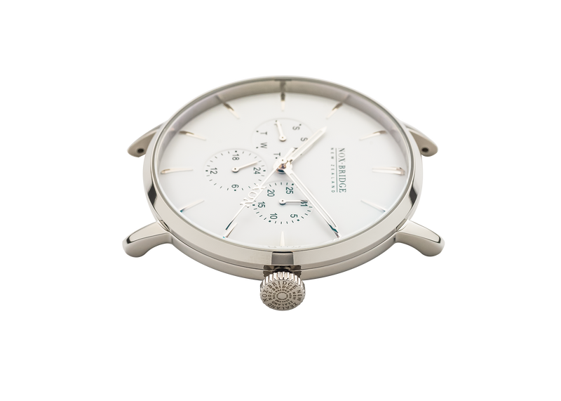NOX-BRIDGE Classic Capella Silver 41MM CS41 - The Watches Men & CO #3