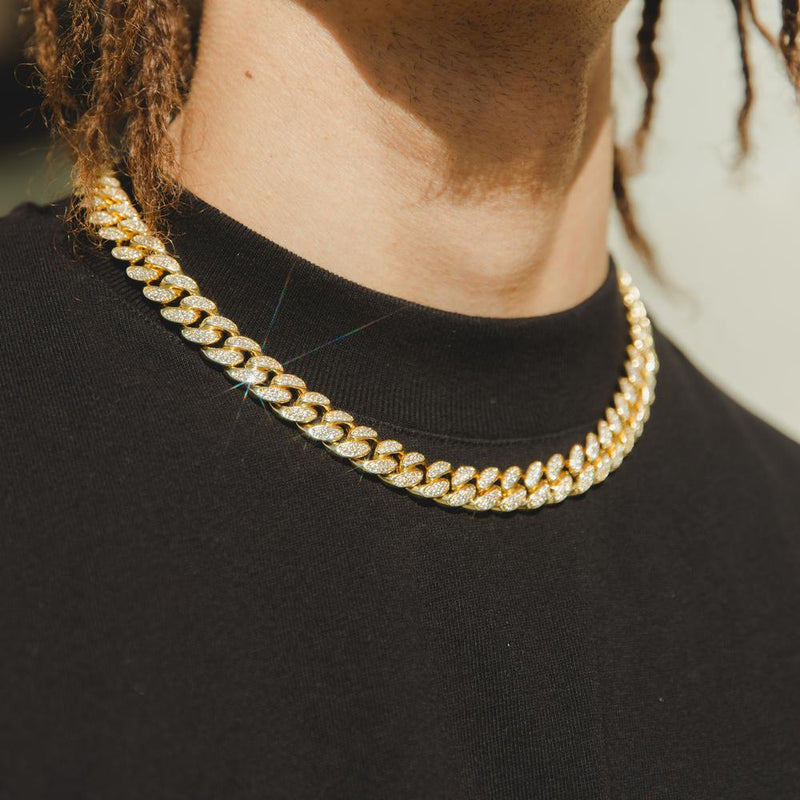 Big Daddy 12mm Gold & Diamond Cuban Link Chain