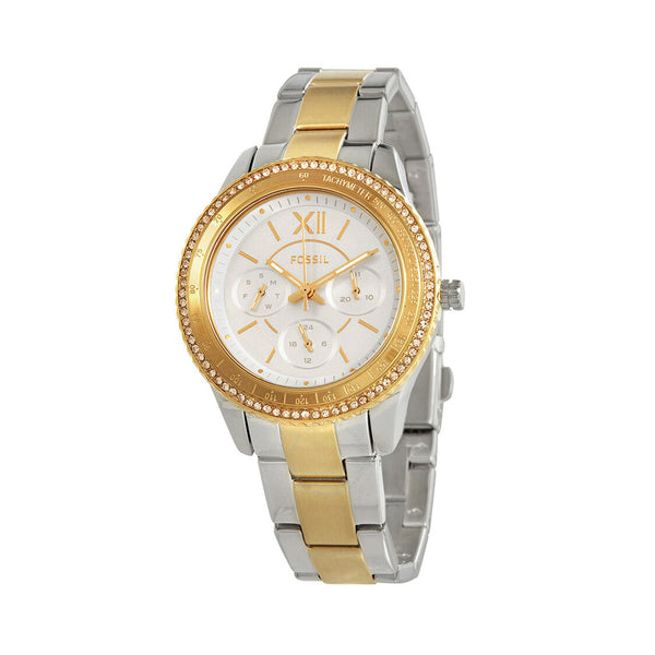 Fossil Stella Sport Chronograph Quartz Silver Dial Ladies Watch ES5107