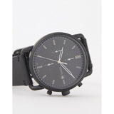 Fossil Commuter Chronograph Black Leather Men's Watch FS5504
