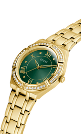 Guess Cosmo Green Dial Gold Women's Watch GW0033L8