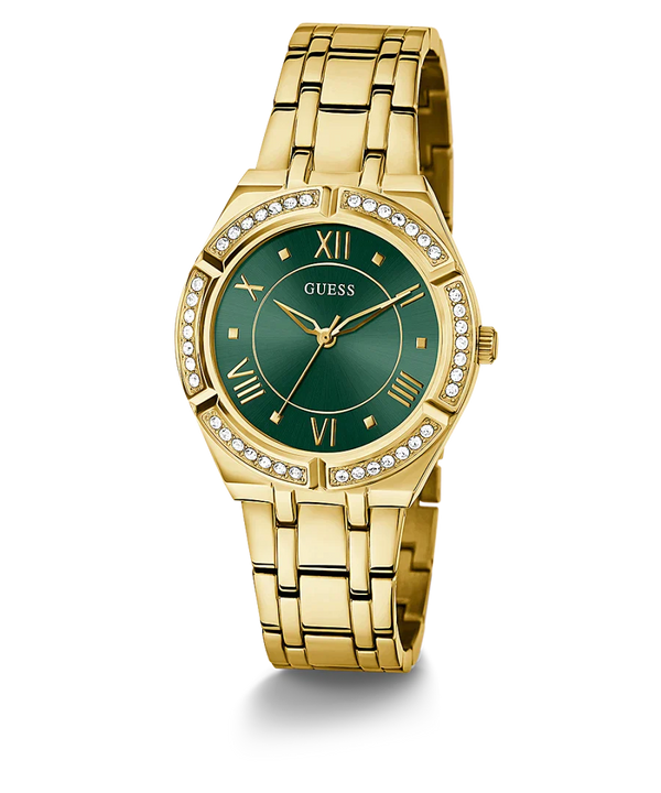 Guess Cosmo Green Dial Gold Women's Watch GW0033L8