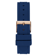 Guess Solstice Rose Gold Blue Silicone Women's Watch GW0113L3