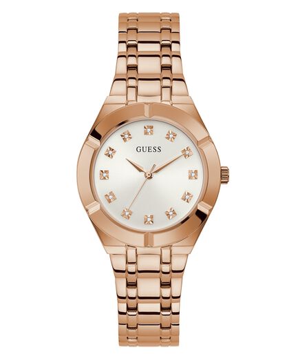 Guess Crystalline White Dial Rose Gold Women's Watch GW0114L3