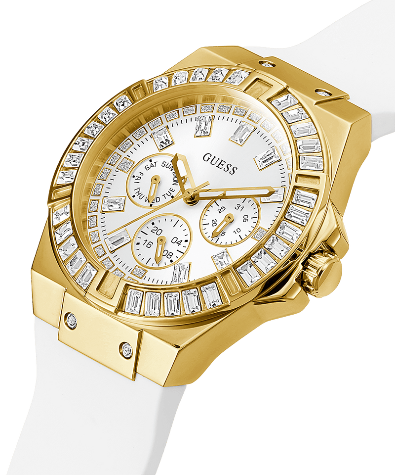 Guess Luna Gold Rubber Strap Women's Watch W0653L3