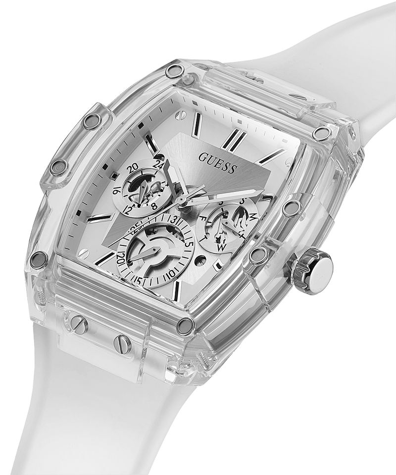 Guess Multi-function Clear PU Men's Watch GW0203G1