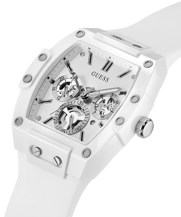 Guess Phoenix White Silicone Strap Men's Watch GW0203G2