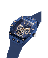 Guess Skeleton Dial Blue Silicone Men's Watch GW0203G7