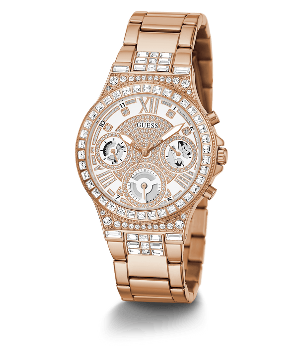 Guess Rose Gold Glitz Dial Women's Watch GW0320L3