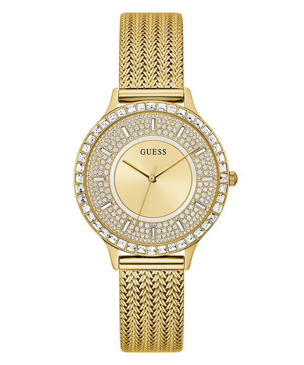 Guess Soiree Gold Tone Mesh Strap Women's Watch GW0402L2