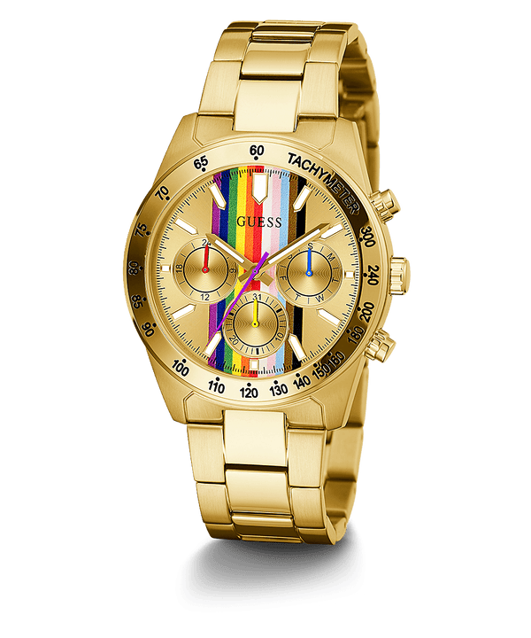 Guess Altitude Rainbow Dial Gold Men's Watch GW0434G1