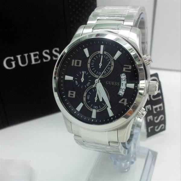 Guess Exec Chronograph Dial Silver-Tone Men's Watch W0075G1 - The Watches Men & CO #4
