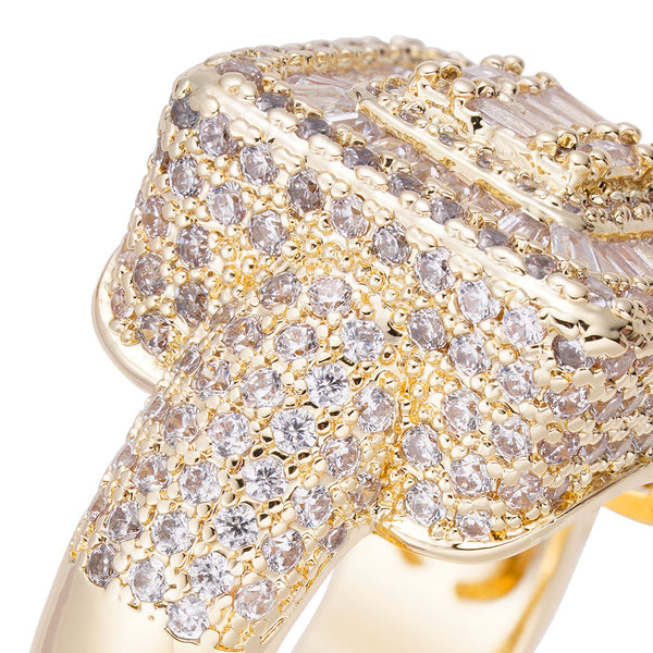 Big Daddy Conqueror Iced Out Baguette Diamond Ring
