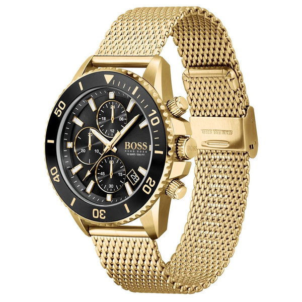 Hugo Boss Admiral Gold Chronograph Men's Watch 1513906 - The Watches Men & CO #2