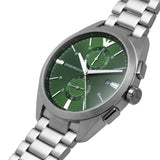 Emporio Armani Silver Chronograph Green Dial Men's Watch AR11480 - The Watches Men & CO #2