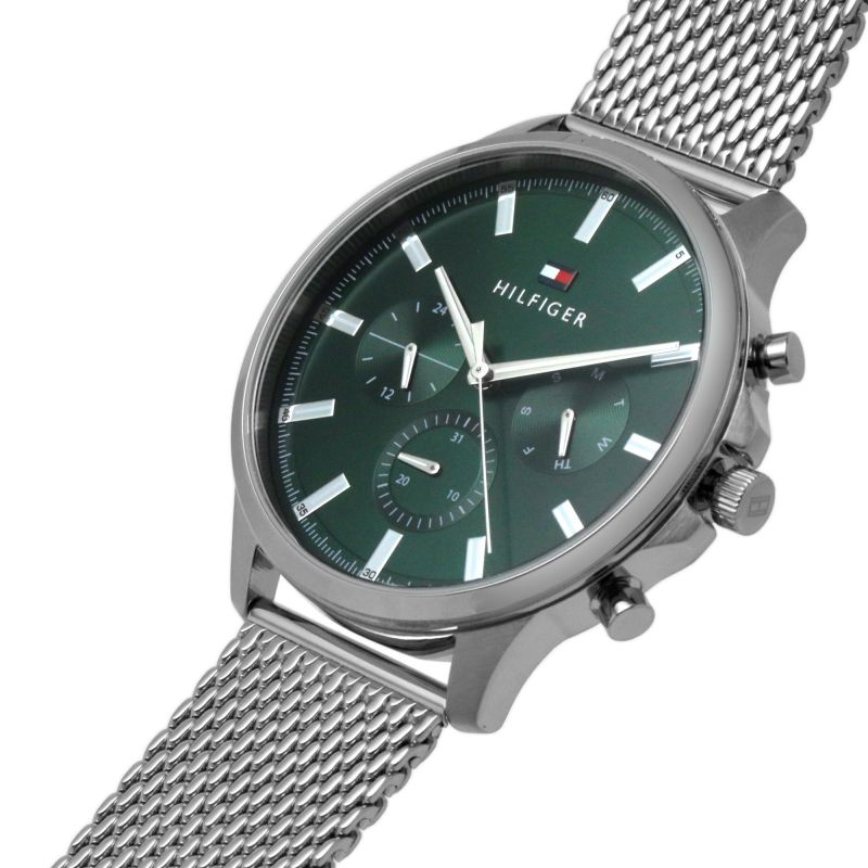 Tommy Hilfiger Ryder Green Dial Mesh Men's Watch 1710499 - The Watches Men & CO #4