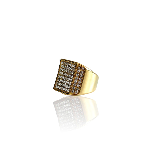Big Daddy Iced Out Square Bling Ring