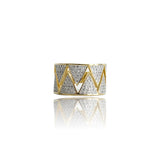 Big Daddy Bling Diamond Shape Gold Ring