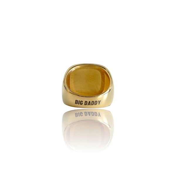 Big Daddy Pave Signet Gold Ring