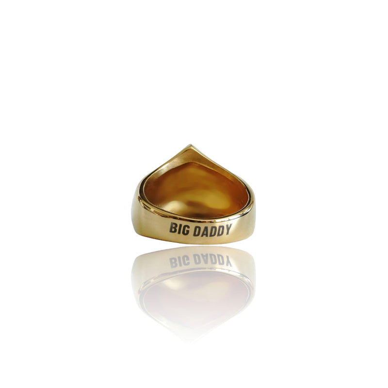 Big Daddy Bling Diamond Shape Gold Ring