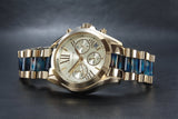 Michael Kors Bradshaw Chronograph Blue Gold Ladies Watch MK6318 - The Watches Men & CO #3