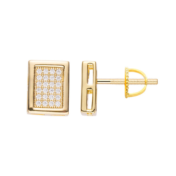 Big Daddy Pave Diamond Square Earring