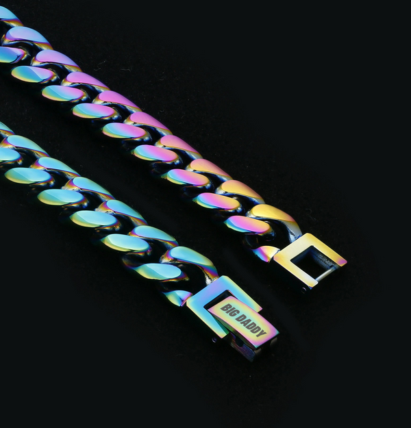 Big Daddy 10mm Rainbow Miami Cuban Link Bracelet