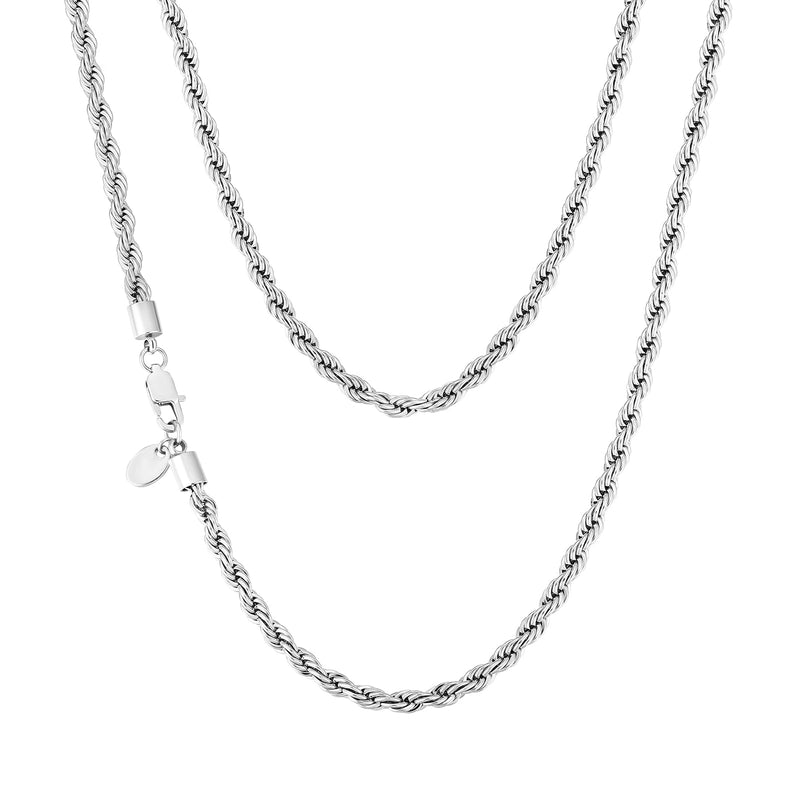 Big Daddy 4mm Stainless Steel Silver Rope Chain