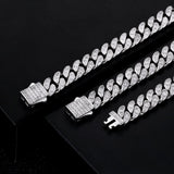 Big Daddy 8mm Iced Out Diamond Silver Cuban Link Bracelet