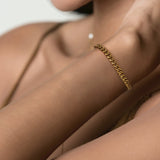 Big Daddy 5mm Cuban Link Gold Bracelet
