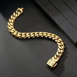 Big Daddy 12mm Miami Cuban Link Gold Bracelet