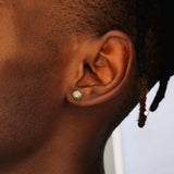 Big Daddy Emerald Cut Diamond Stud Earrings