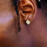 Big Daddy Rectangle Diamond Stud Earrings