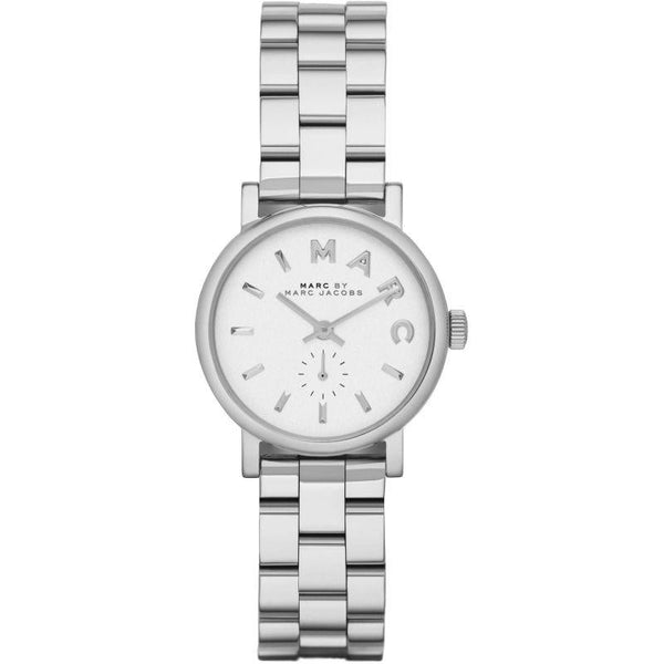 Marc Jacobs Baker White Pearlized Dial 28mm Ladies Watch  MBM3246 - The Watches Men & CO