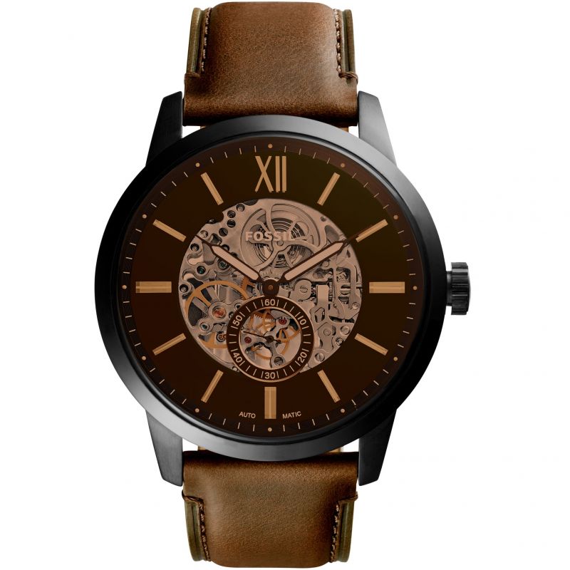 Fossil Townsman Automatic Black Skeleton Dial Men's Watch  ME3155 - The Watches Men & CO