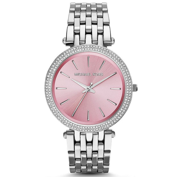Michael Kors Darci Crystal Paved Pink Dial Ladies Watch  MK3352 - The Watches Men & CO