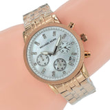 Michael Kors Chronograph Rose Gold Ladies Watch MK5026 - The Watches Men & CO #5