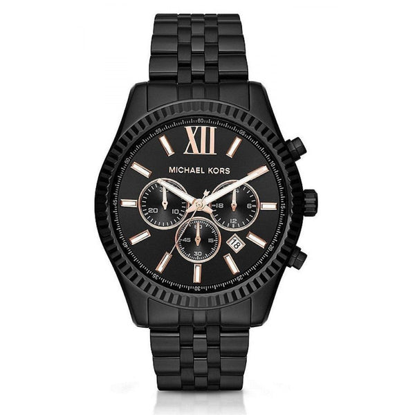 Michael Kors Lexington Black Chronograph Men's Watch  MK8467 - The Watches Men & CO
