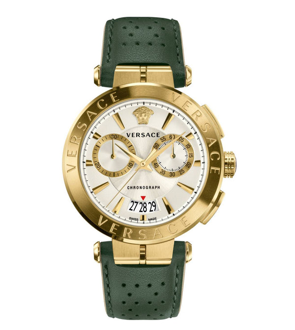 Versace Aion Chronograph Green Strap Men's Watch  VBR020017 - The Watches Men & CO
