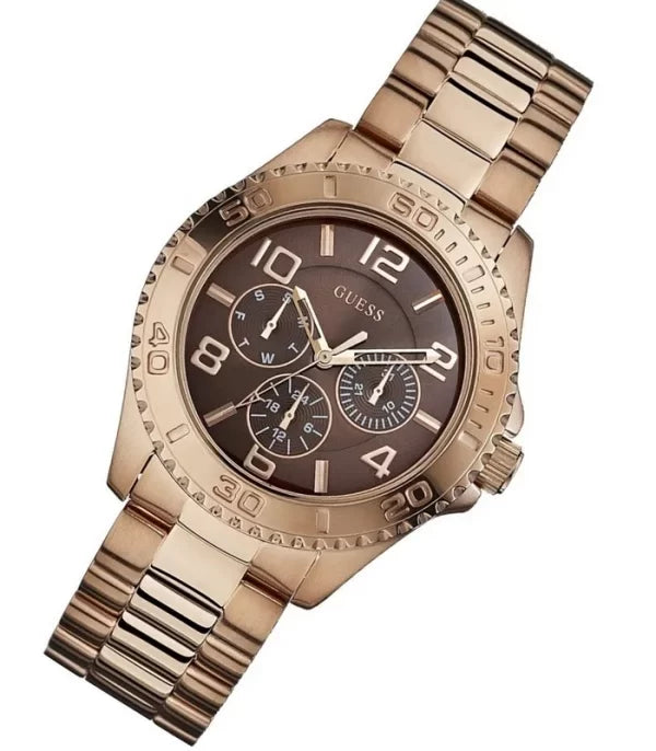 Guess Brown/Rose Gold Colored Steel Men's Watch W0231L8 - The Watches Men & CO #3