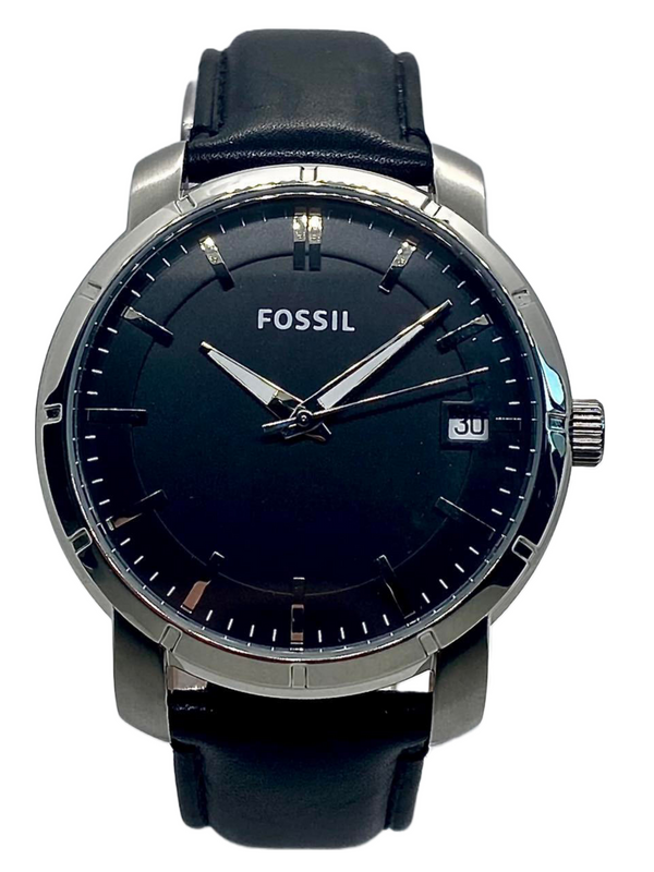 Fossil Black Dial Leather Strap Automatic Men's Watch  BQ1274 - The Watches Men & CO