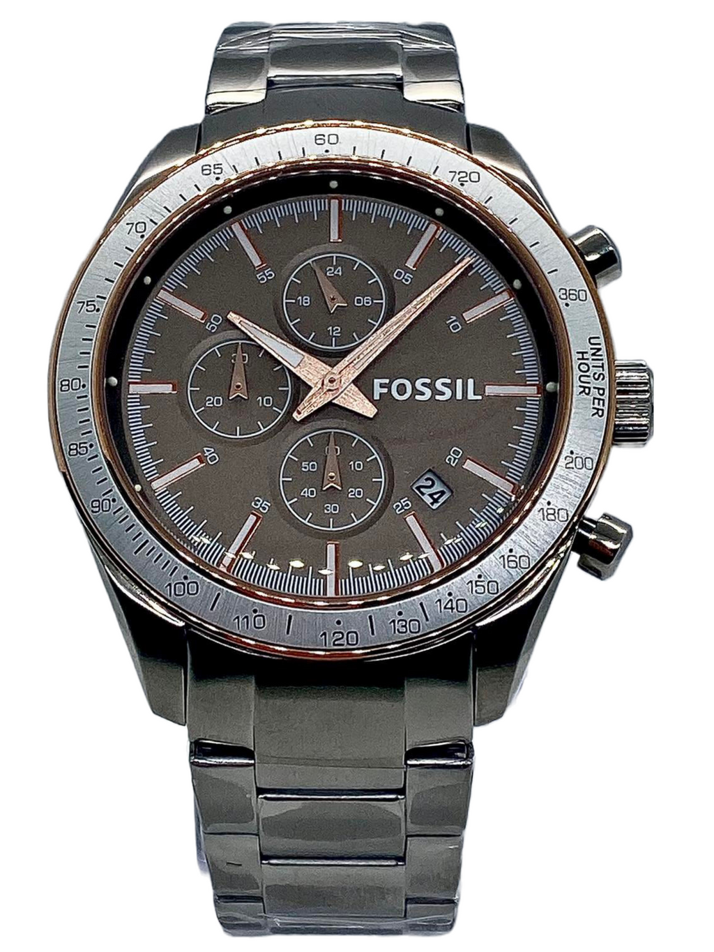 Fossil Chronograph Brown Dial Silver Men s Watch BQ2140 The Watches Men CO